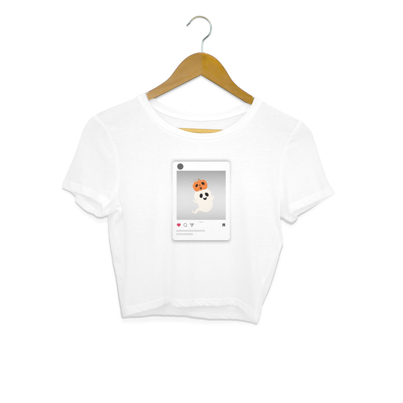 Cute Halloween Ghost - Women's crop top