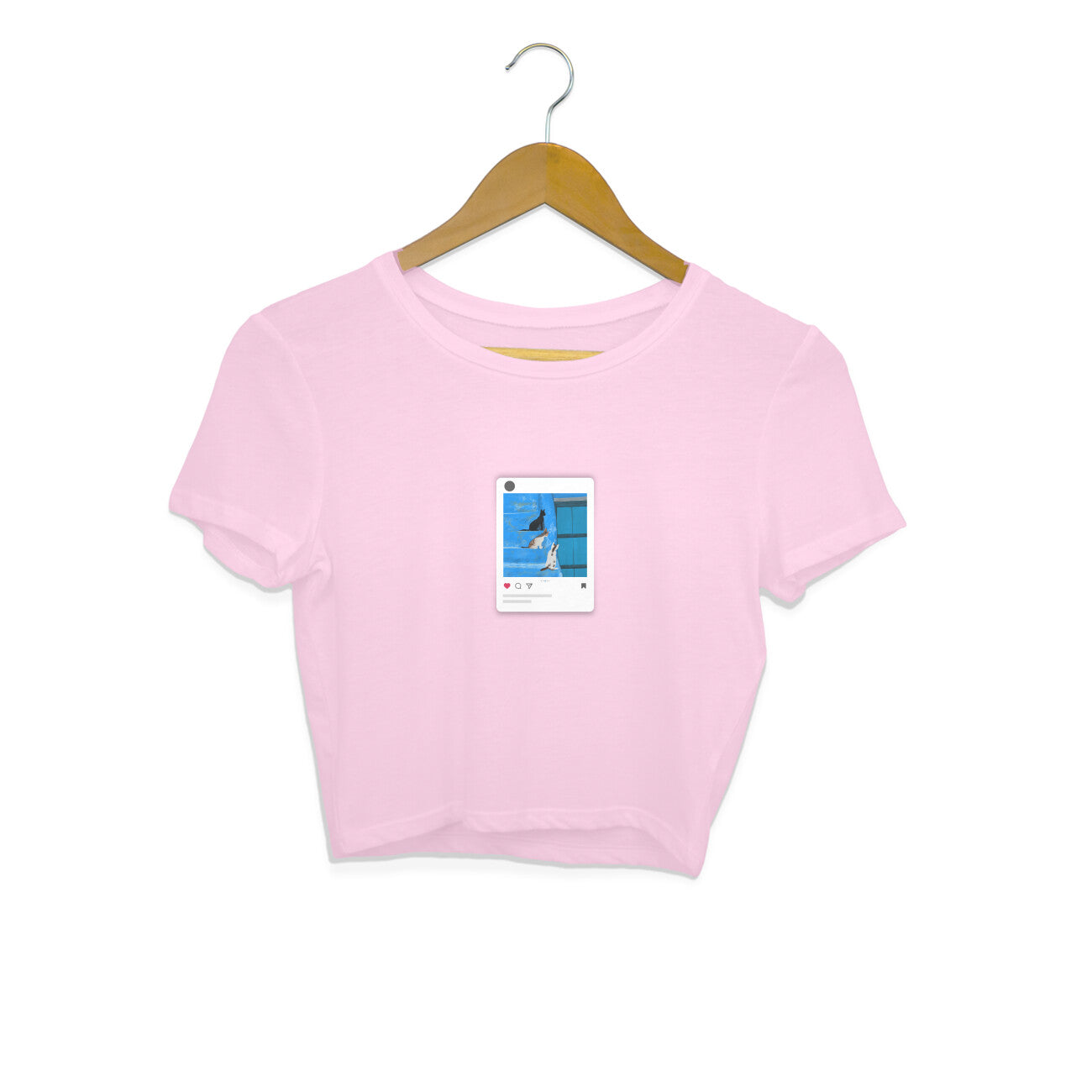 Cute cat Instagram post- Women's crop top