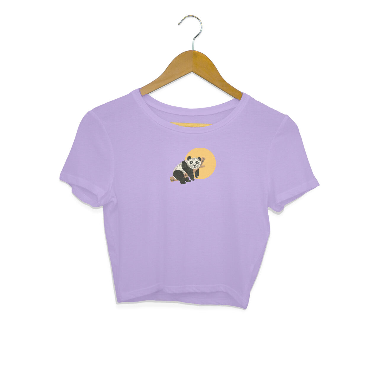 Cute Hanging Panda - Women's crop tops