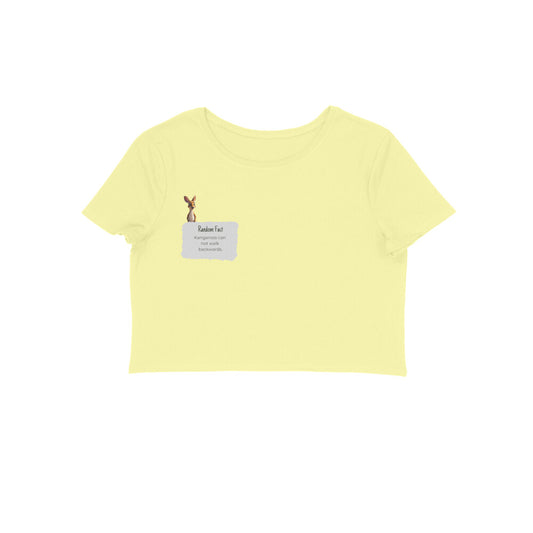 Cute Kangaroo fact - Women's crop top